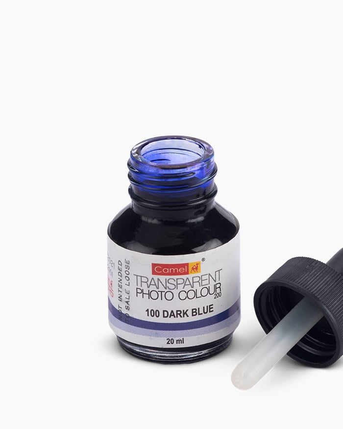 Camel Transparent Photo Colours Dark Blue in 20ml