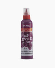 Camel Fluid Acrylic Colours Purple in 50ml