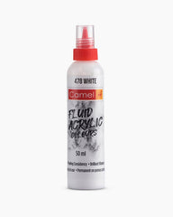 Camel Fluid Acrylic Colours White in 50ml