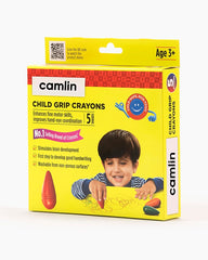 Camlin Child Grip Crayons pack of 5 shades