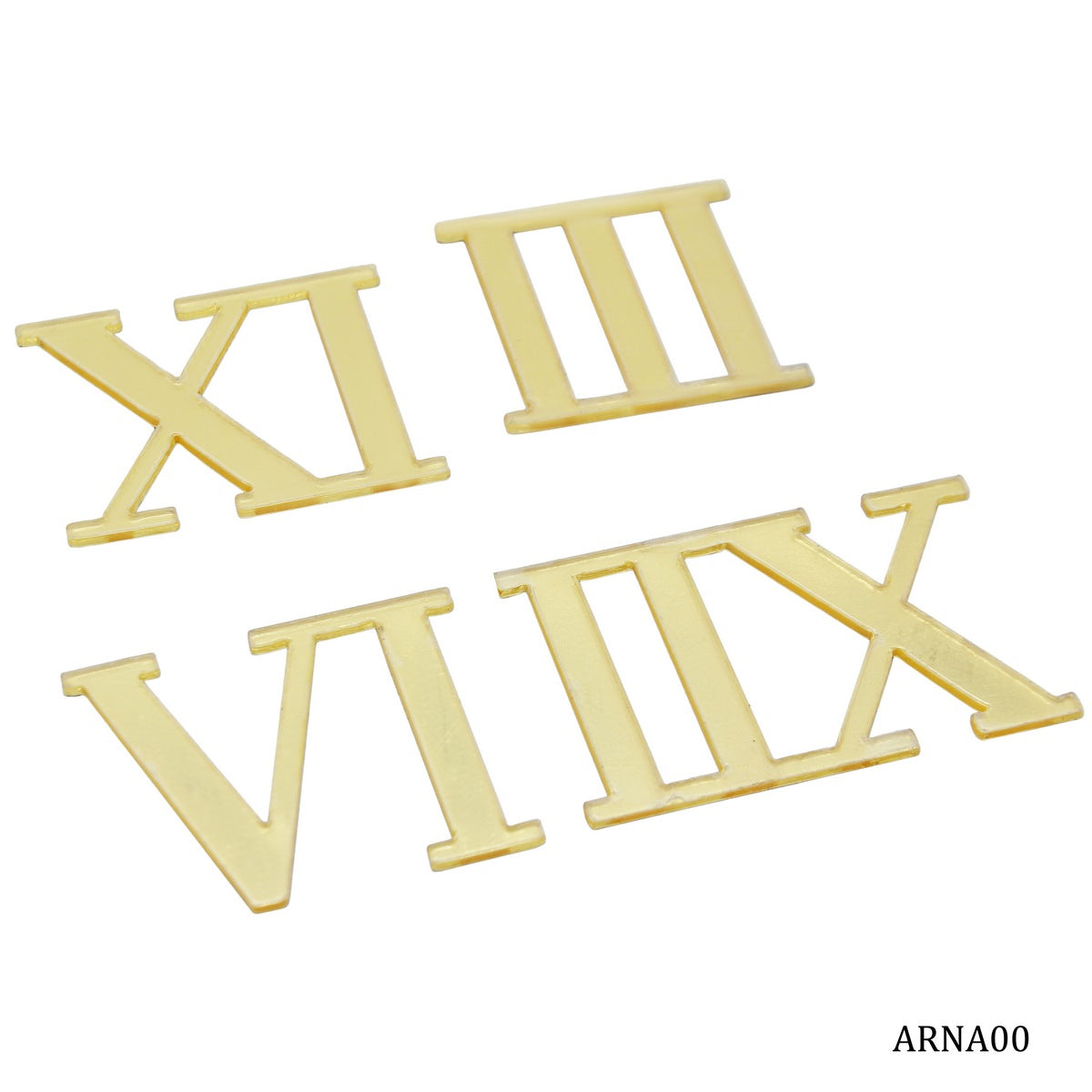 Acrylic Roman Number ForClock Gold 3,6,9,12