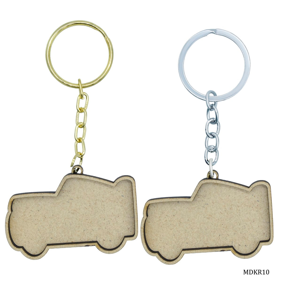MDF DIY Key Ring 2 Pcs Set Car