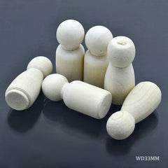 Wooden Doll Raja And Rani 6Pcs