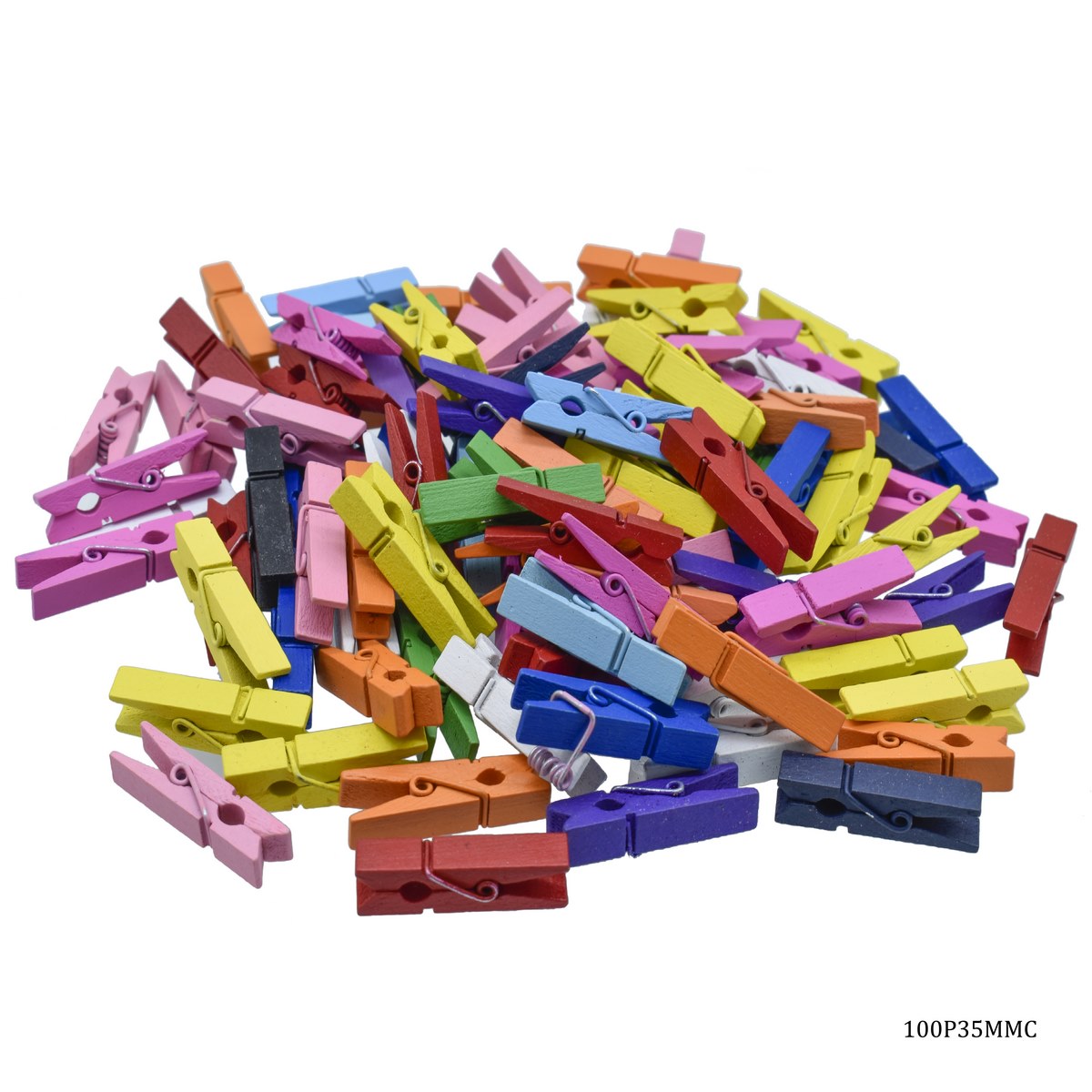 Wooden Clip 35MM 100pcs Colour