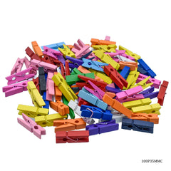 Wooden Clip 35MM 100pcs Colour