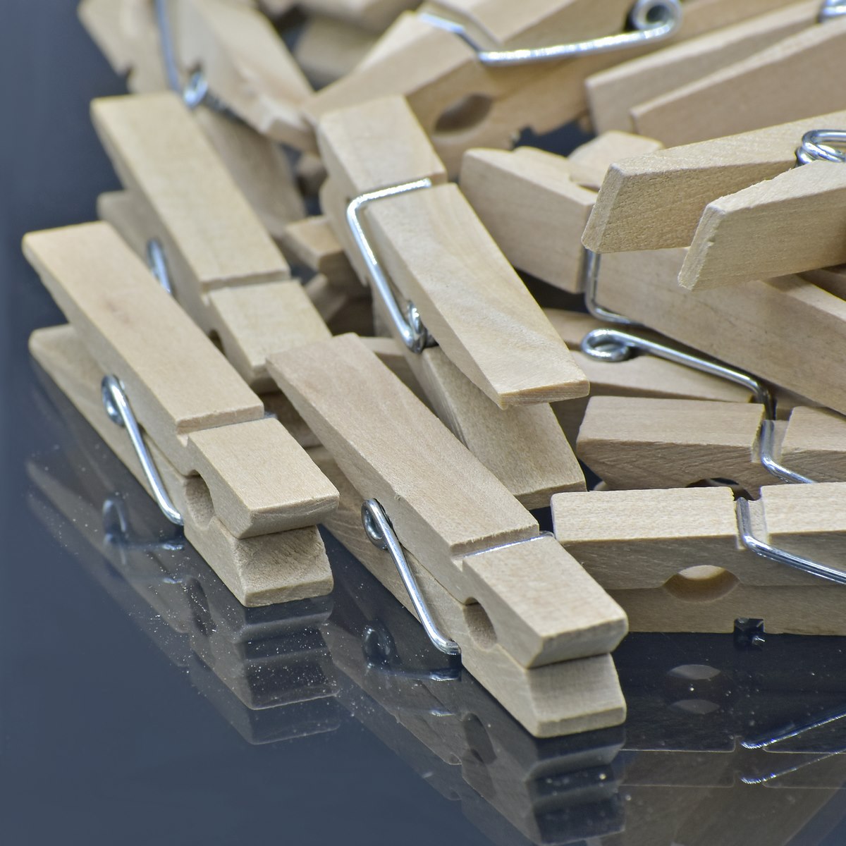 Wooden Clip 60MM 50pcs Big White