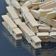 Wooden Clip 60MM 50pcs Big White