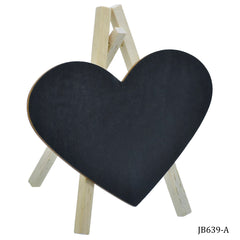 Black Board With Stand Mini Small Heart