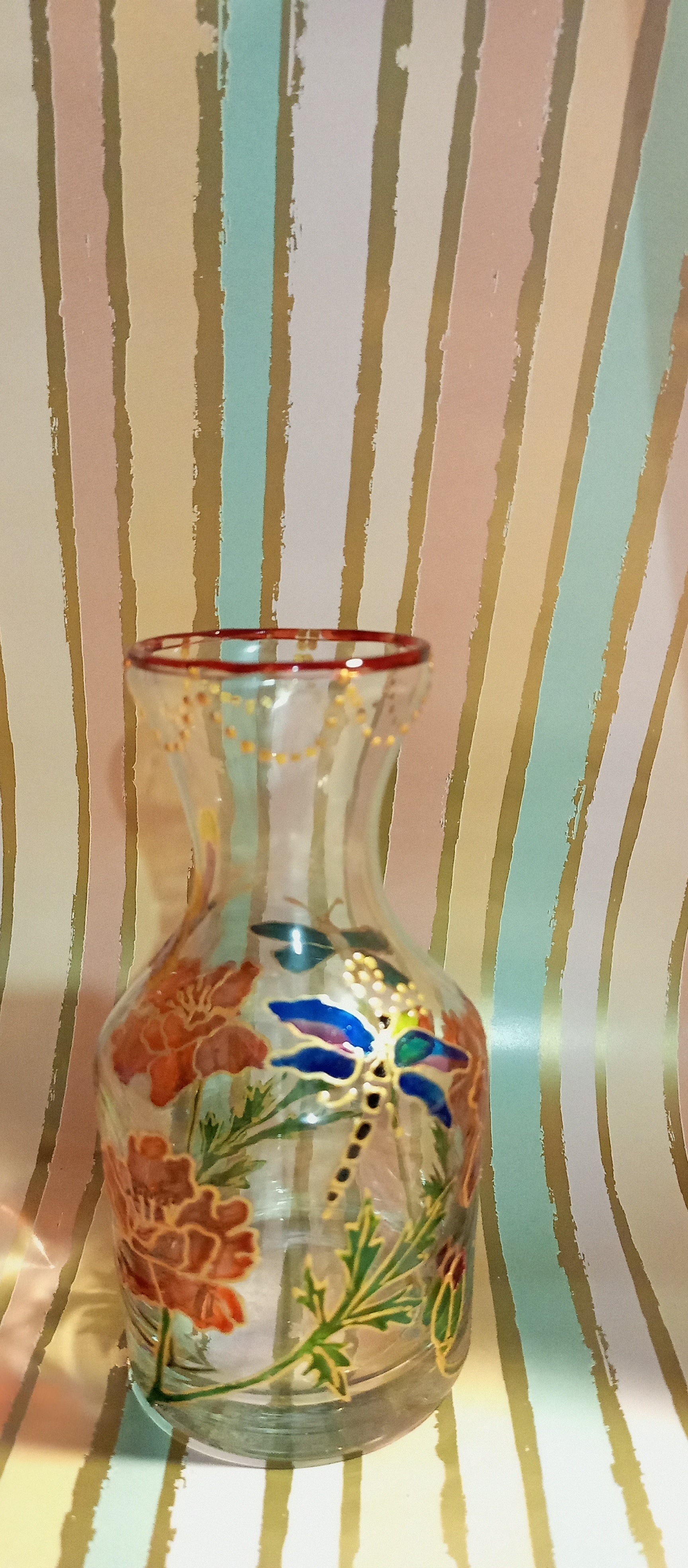 Hand painted Mini vase for flowers and plants
