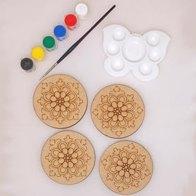 Round Floral Coasters
