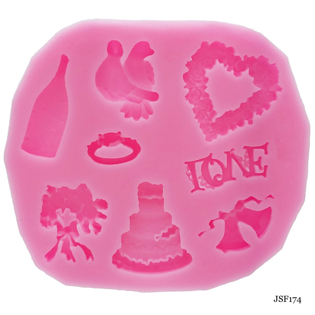 Silicone Mould Love Elements JSF174