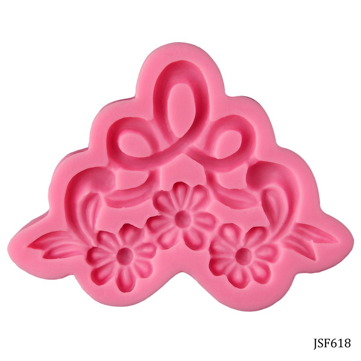 Silicone Mould Floral Corner Pattern JSF618