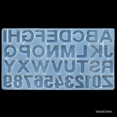 Silicone Mould AToZ And 0To9 36 With Hole SMABCDWH