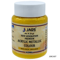 Jags Acrylic Metallic Col 45Ml Golden Yellow 503 AMC407