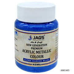 Jags Acrylic Metallic Col 45ml Ultra MariBlue 504 AMC405