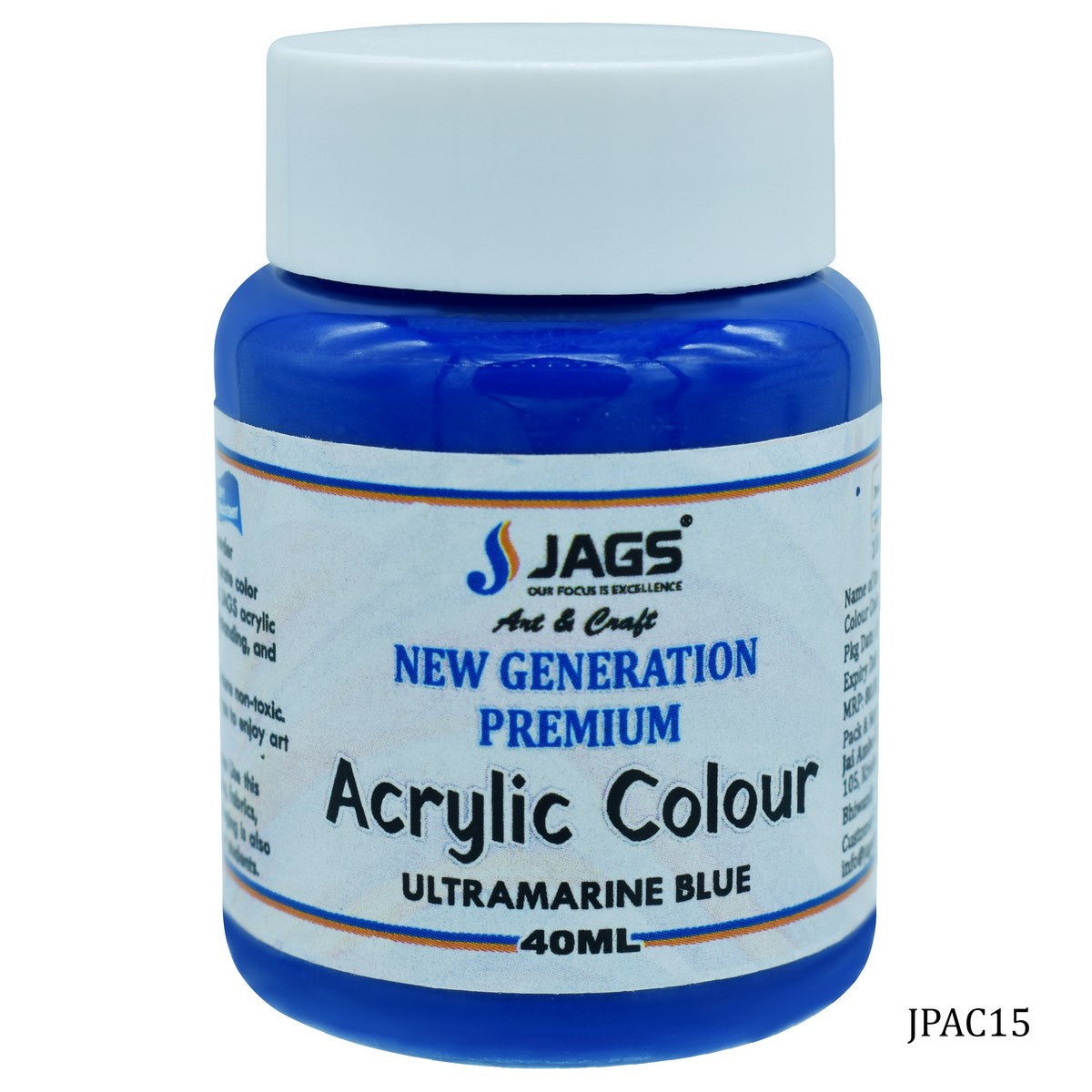 Jags Premium Acrylic Colour 45ML Ultra Blue JPAC15
