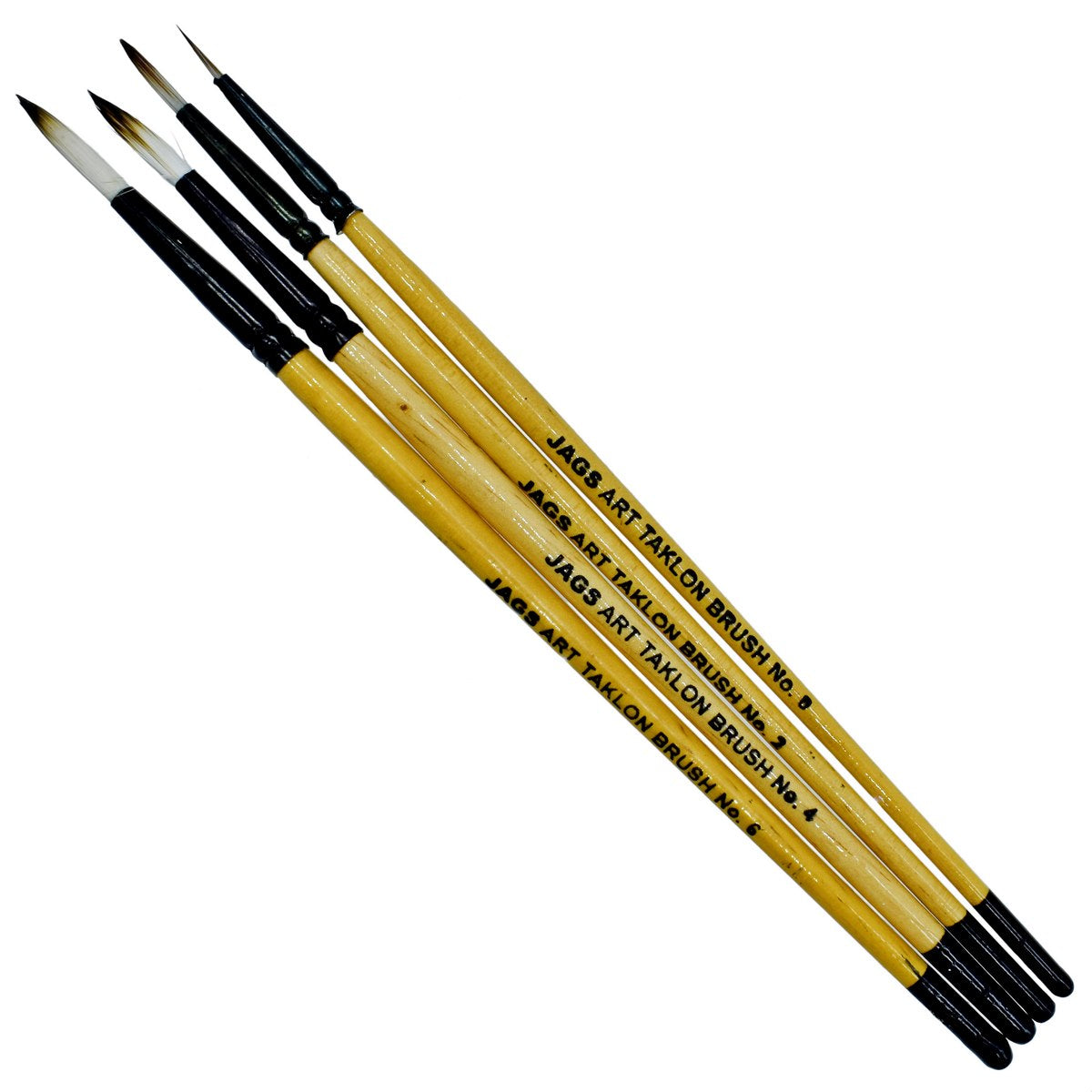 Jags Artist Taklon Brush 4Pcs No 0/02/04/06 Jatb4