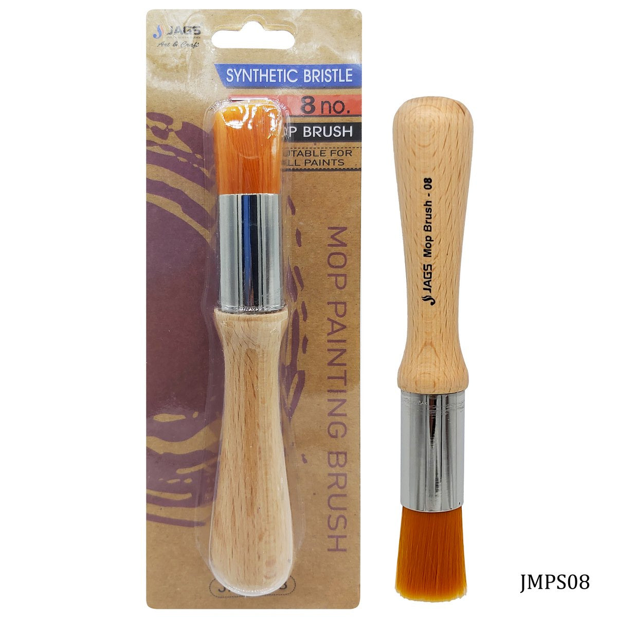 Jags Mop Painting Brush Synthetic Hair No.8 JMPS08