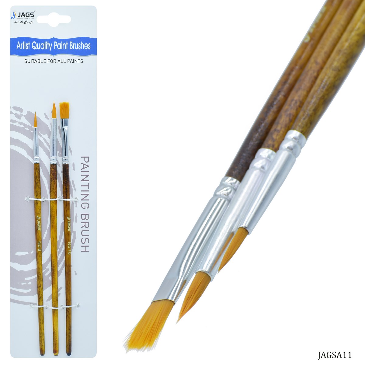 Jags Painting Brush Set Of 3Pcs JAGSA11