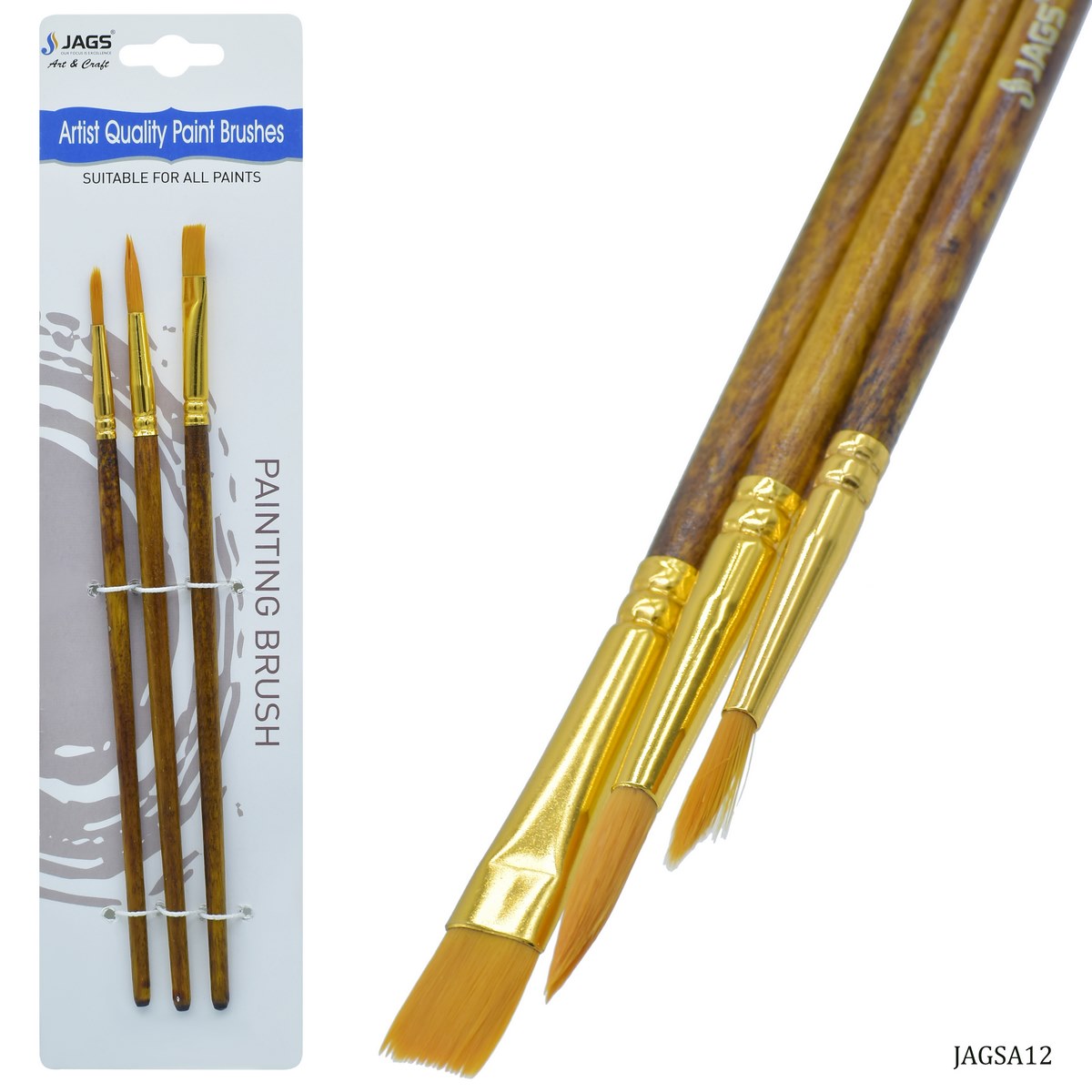 Jags Painting Brush Set Of 3Pcs JAGSA12
