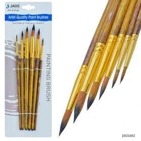 Jags Painting Brush Set Of 6Pcs JAGSA02