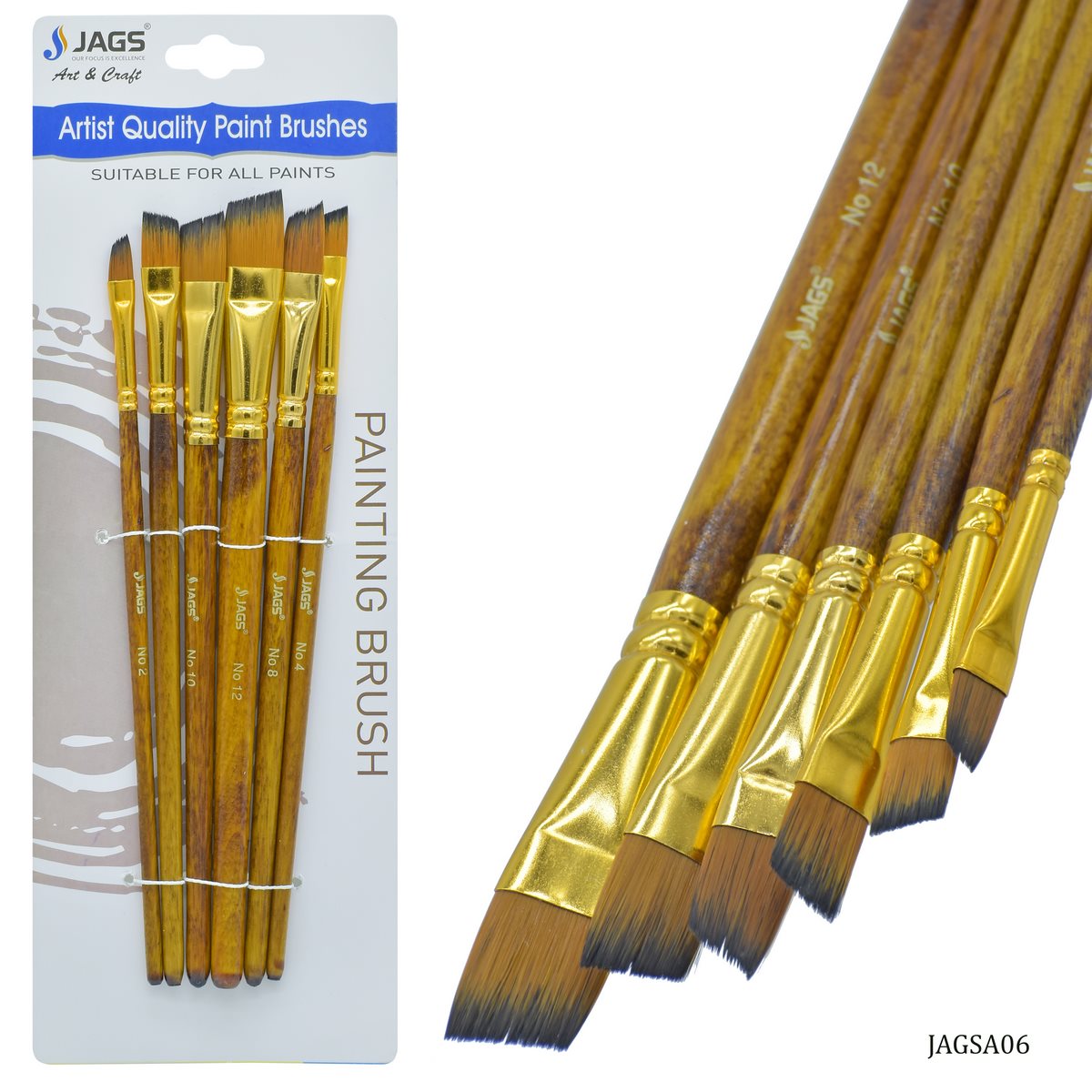 Jags Painting Brush Set Of 6Pcs JAGSA06