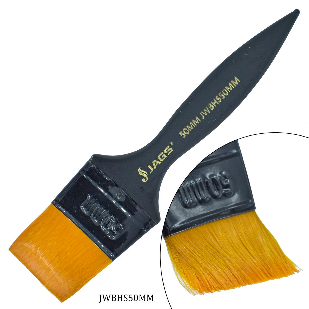 Jags Wash Brush Synthetic Hair Black Handle 50MM JWBHS50MM