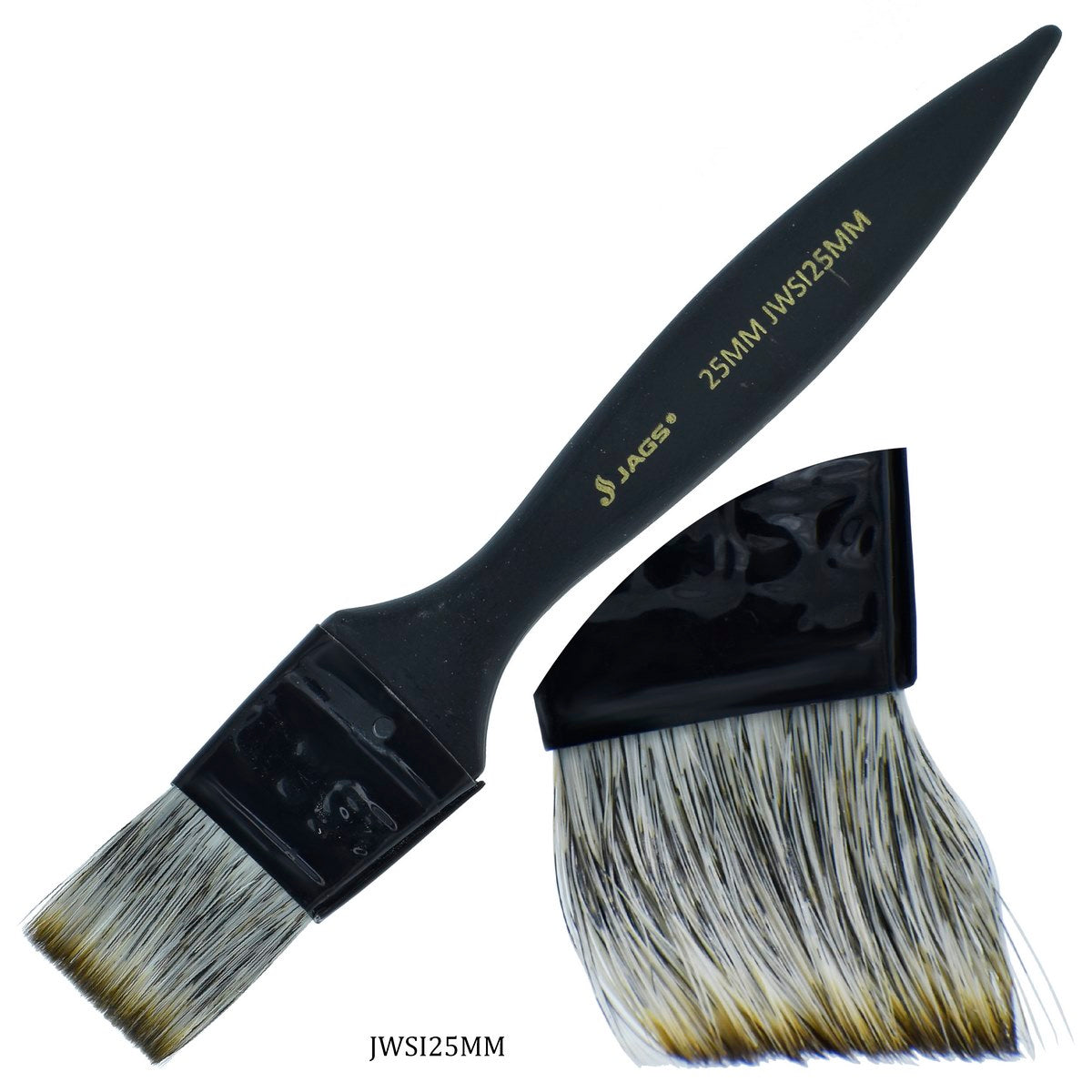 Jags Wash Brush Synthetic Imitat Hair Black Handle JWSI25MM