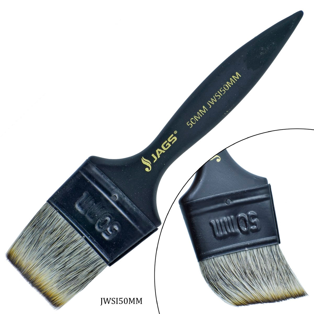 Jags Wash Brush Synthetic Imitat Hair Black Handle JWSI50MM