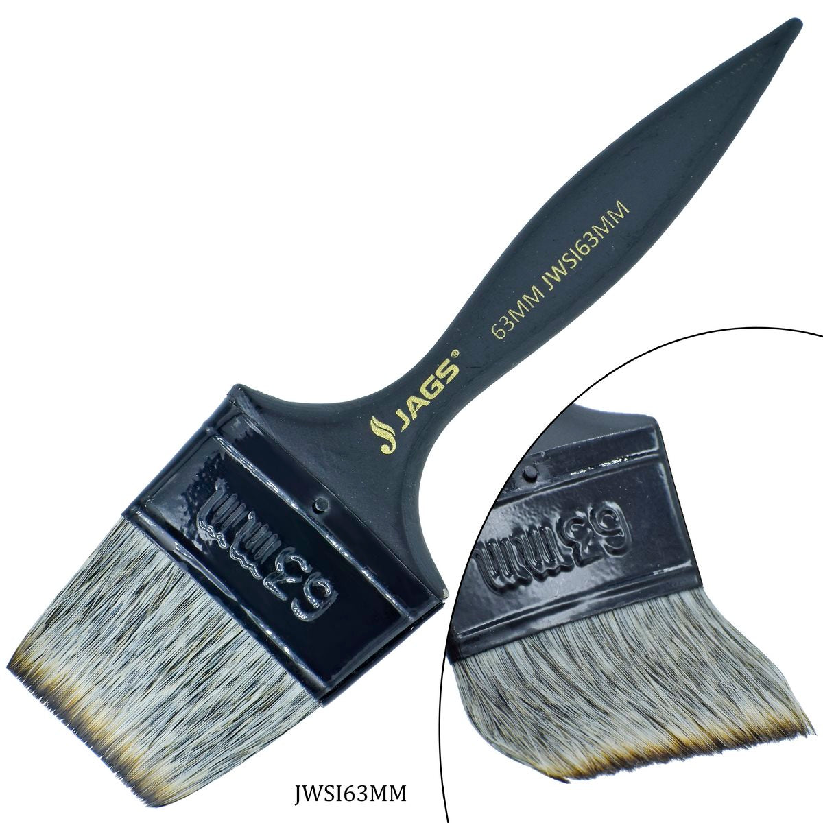 Jags Wash Brush Synthetic Imitat Hair Black Handle JWSI63MM