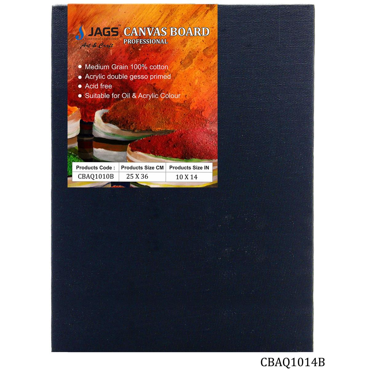 Canvas Board Artist Quality Black 10X14Inch CBAQ1014B