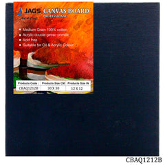 Canvas Board Artist Quality Black 12X12Inch CBAQ1212B