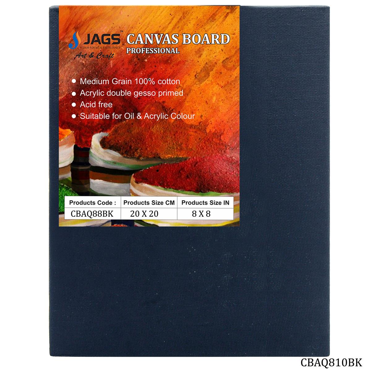 Canvas Board Artist Quality Black 8X10inch CBAQ810BK