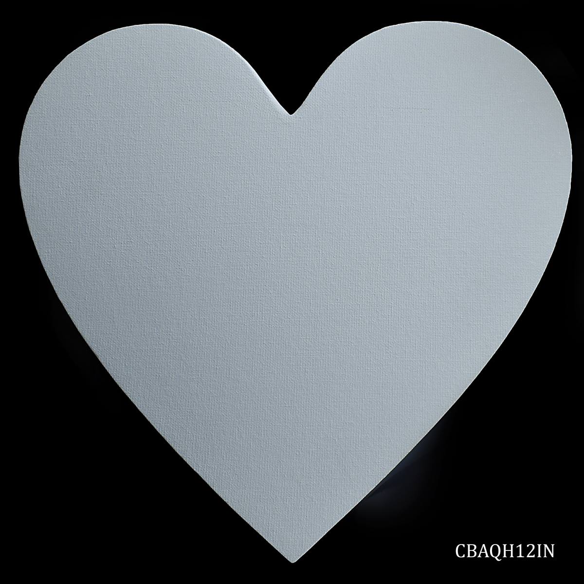Canvas Board Artist Quality Heart 12inch CBAQH12IN