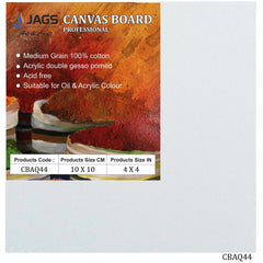 Canvas Board Artist Quality White 4X4 CBAQ44