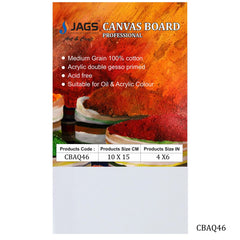 Canvas Board Artist Quality White 4X6 CBAQ46