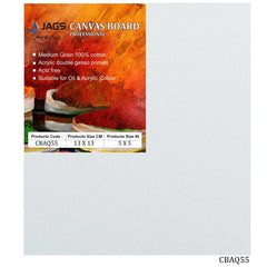 Canvas Board Artist Quality White 5X5Inch CBAQ55