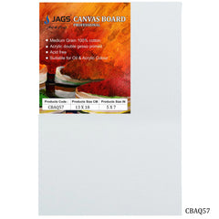 Canvas Board Artist Quality White 5X7Inch CBAQ57