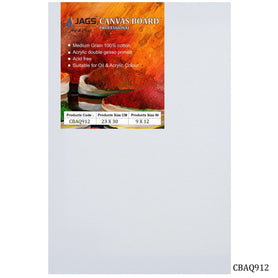 Canvas Board Artist Quality White 9X12Inch CBAQ912