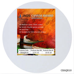 Canvas Board Round Artist Quality White 10 CBAQR10