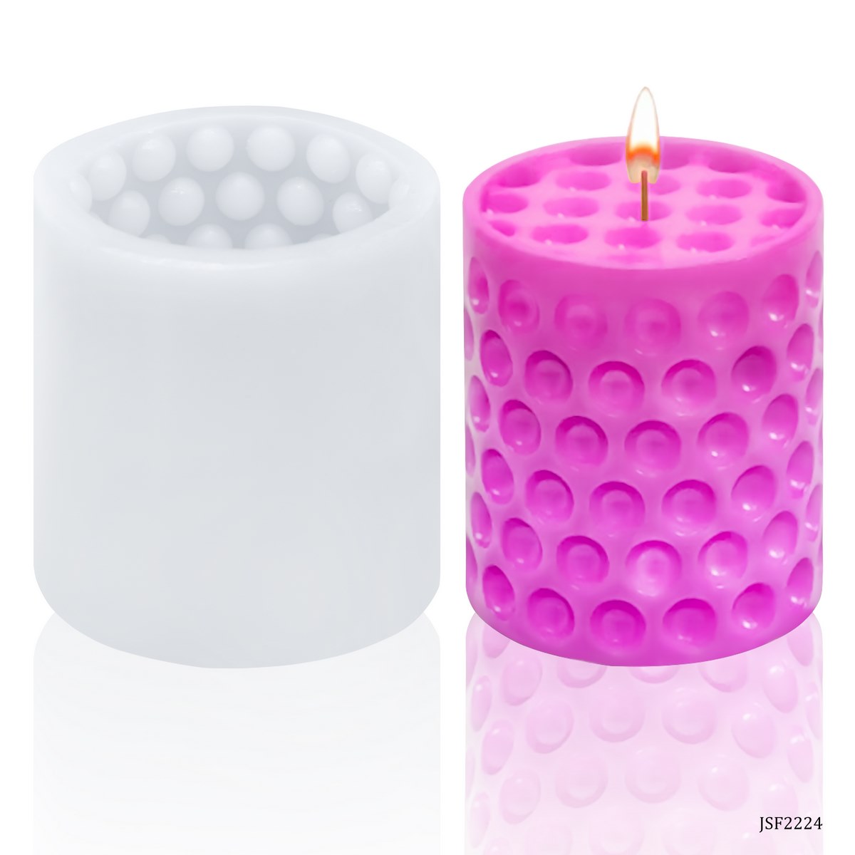 Silicone Candle Molds 3D Cylinder 7X7X7.5CM JSF2224