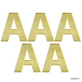 Acrylic Alphabet Gold A 5Pcs Set AAG5P-A