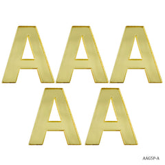 Acrylic Alphabet Gold A 5Pcs Set AAG5P-A