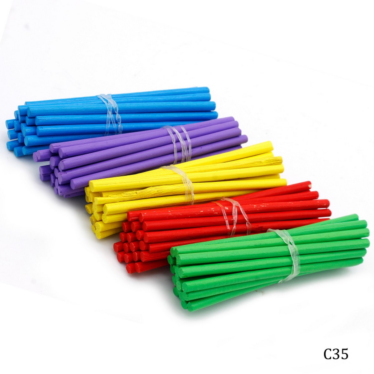 Craft Stick Round Colour 3.5inch 100pcs C35