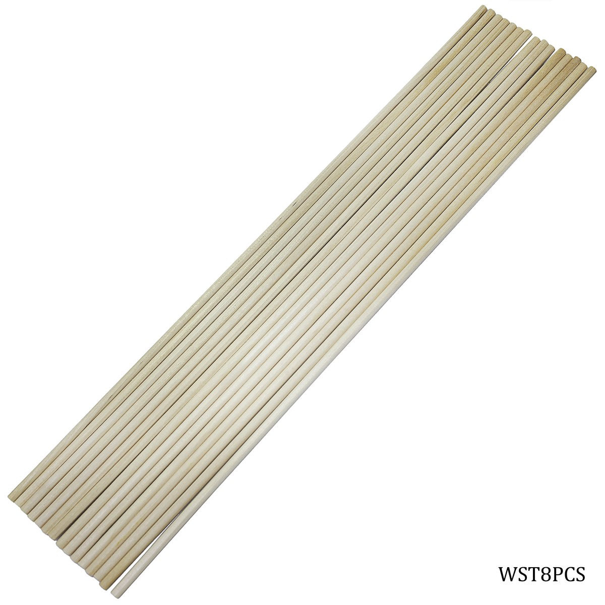 Craft Stick Round White 4mm 15Pcs WST8PCS