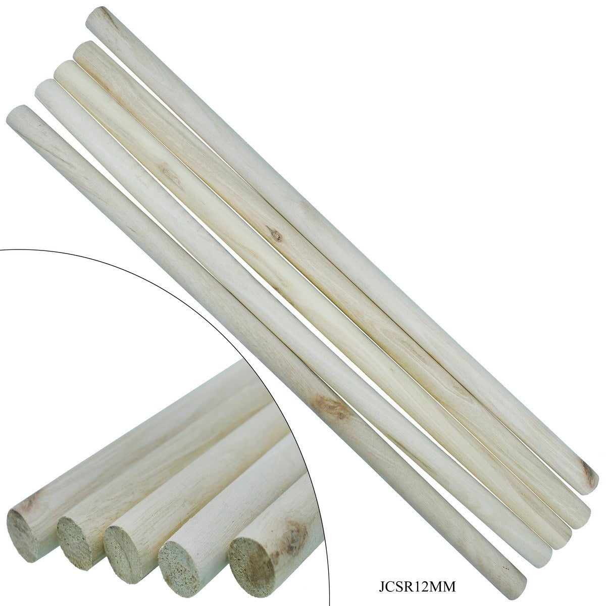 Jags Craft Stick Round 12Inch 5Pcs 12MM Thick JCSR12MM