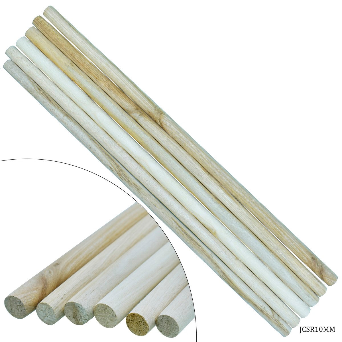 Jags Craft Stick Round 12Inch 6Pcs 10MM Thick JCSR10MM