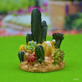 Miniature Model Cactus Plant Fountain Set (C0772) C0772