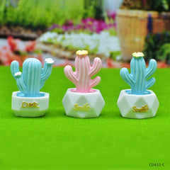 Miniature Model Cactus Tree Smile 3Pcs (C0431-4/5/6) C0431-C