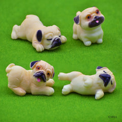 Miniature Model Dog Yellow 4Pcs Set (C1011-1/2/3/4) C1011